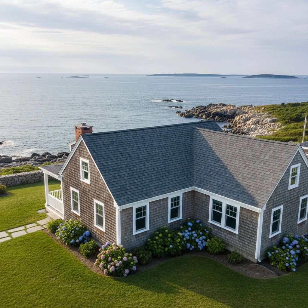 Biddeford coastal home with a new professional roofing system.